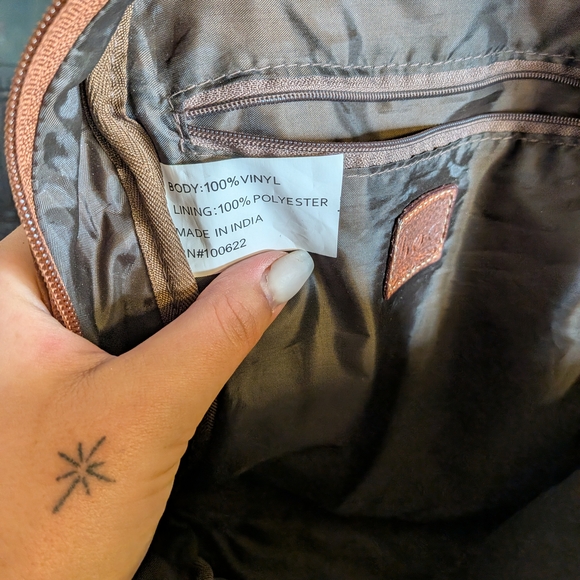 B.O.C. Brown Leather Backpack - Picture 4 of 10